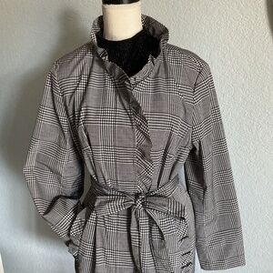 Talbots Black and White Plaid Jacket